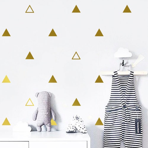Triangle Wall Decals Triangle Wall Decal Set Vinyl Wall Etsy