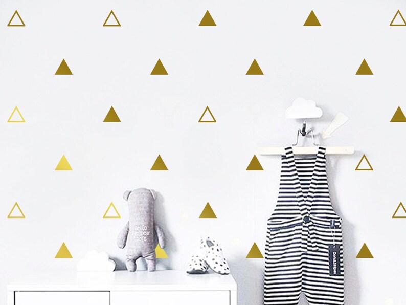 Triangle Wall Decals Triangle Wall Decal Set Vinyl Wall Etsy