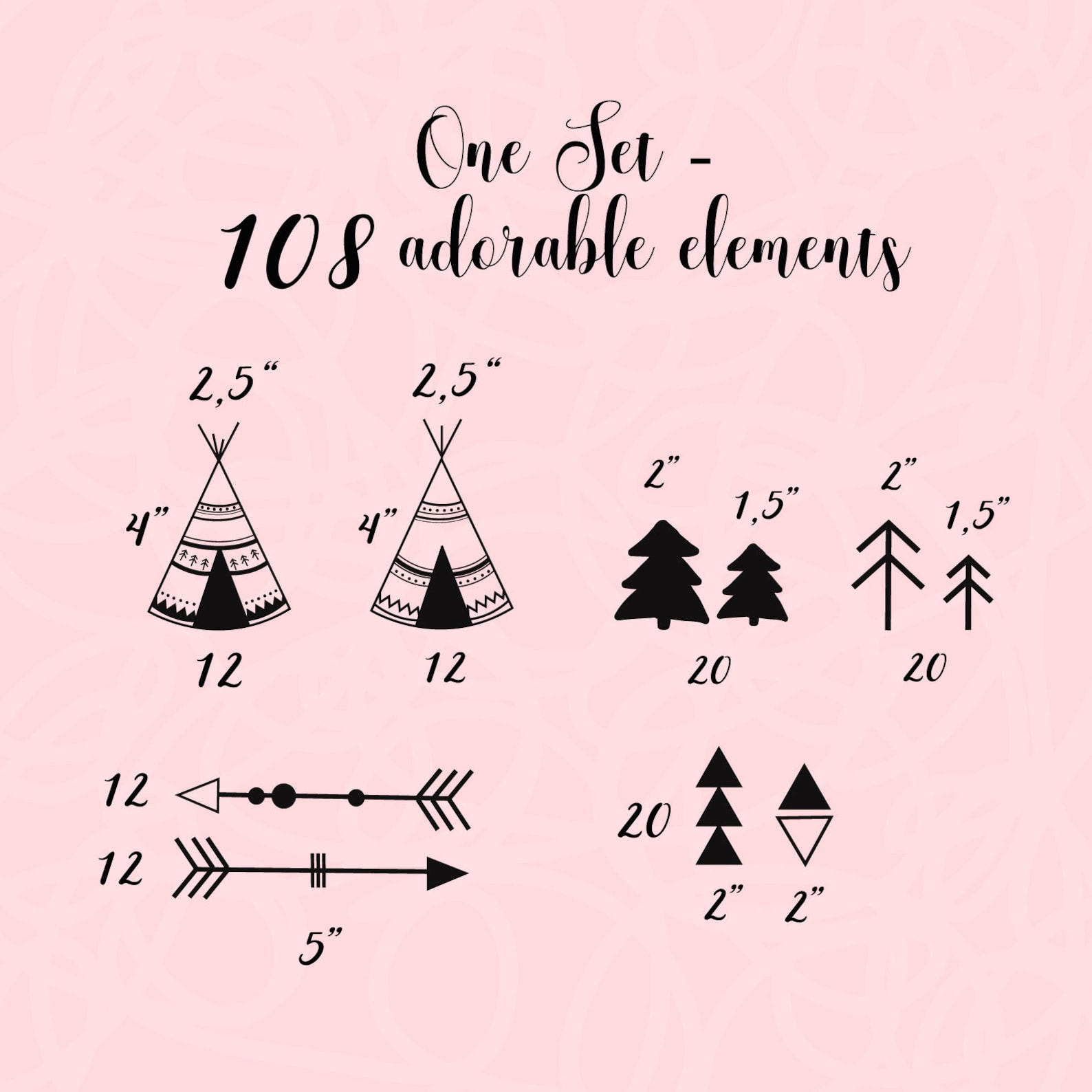 Teepee Wall Decals Teepee Sticker Tree Decal Arrows Wall - Etsy