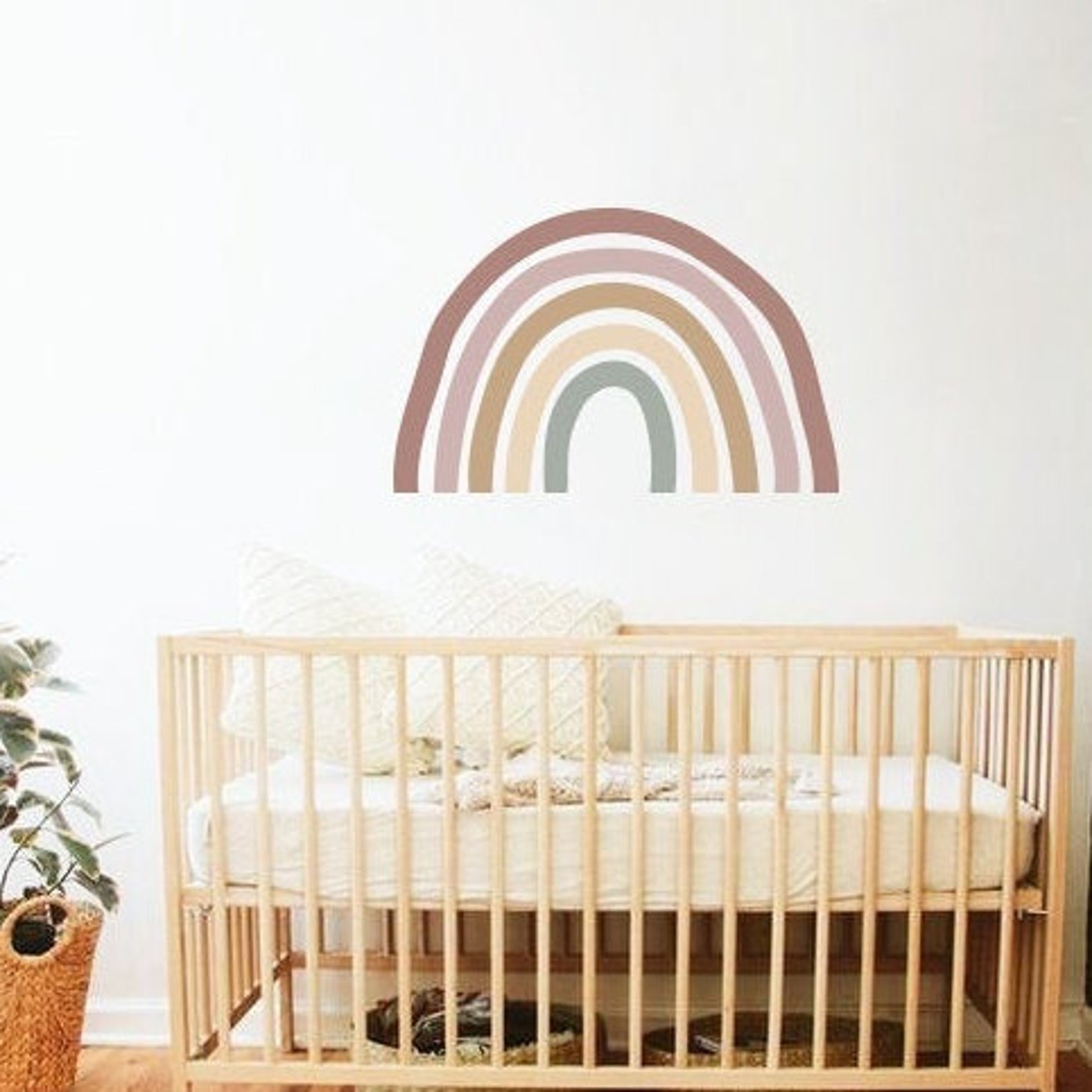 Large Rainbow Wall Decals Hand Drawn Rainbow Wall Sticker Etsy