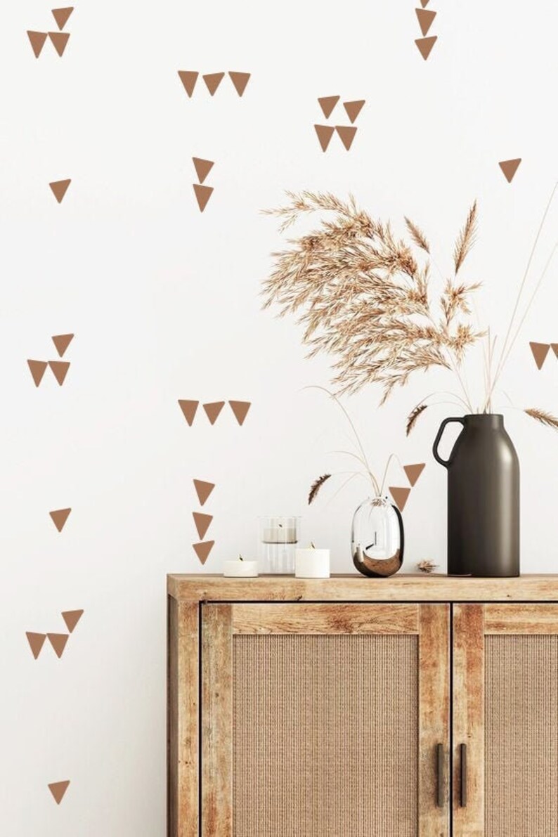 Hand Drawn Triangle Wall Decals Triangle Wall Decal Vinyl Etsy