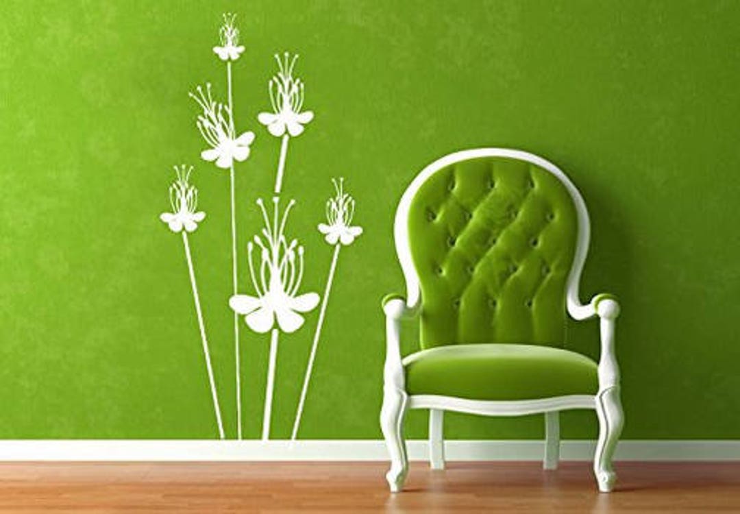 Cwd203 Flowers Wall Decal, Plants Wall Decal Sticker, Nature Wall Decal