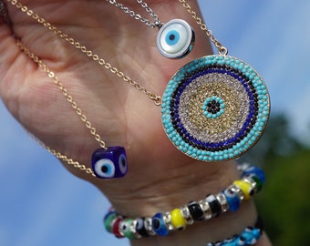 Evil Eye Ring Many Sizes Evil Eye Jewelry - This Healing Crystal has an intention to protect you from Negative Energies
