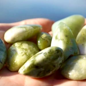 Tumbled Green JADE Stone - Nephrite Jade Canada  and Jadeite from Myanmar - 11lb Lapidary Block - Healing Crystal