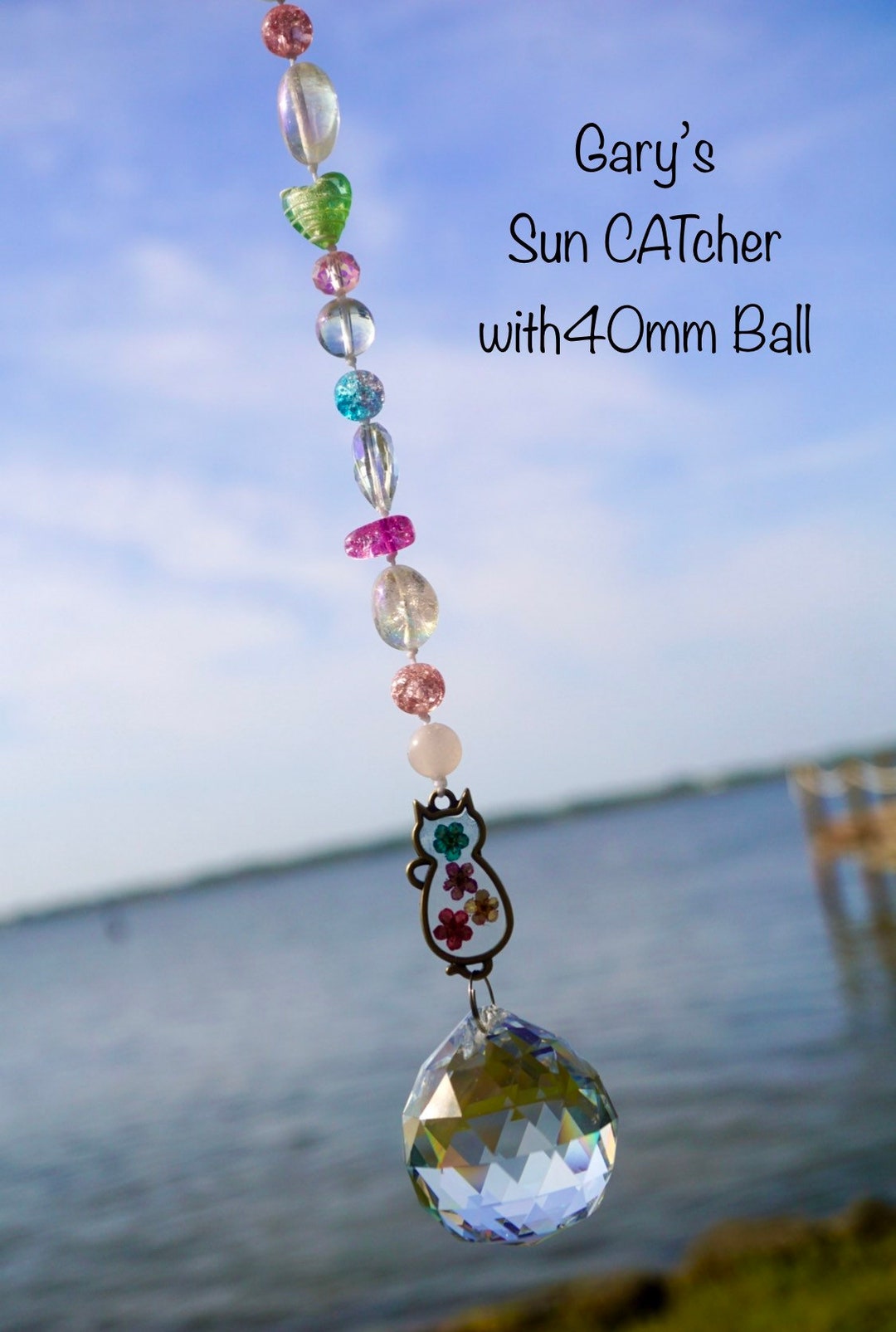 Faceted Lead Crystal Ball Gemstone Sun Catcher Lead Crystal Garys Sun