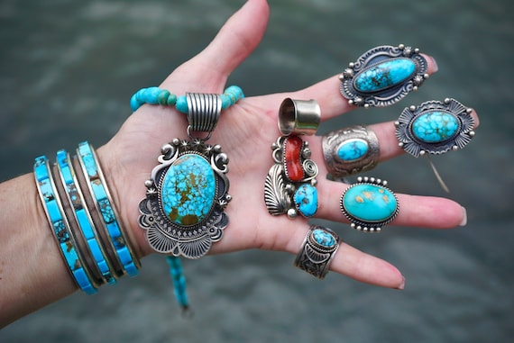Tallest Crazy #8 Turquoise Native American Sterling Silver Bracelet Tallest Crazy #8 Turquoise Native American Sterling Silver Bracelet