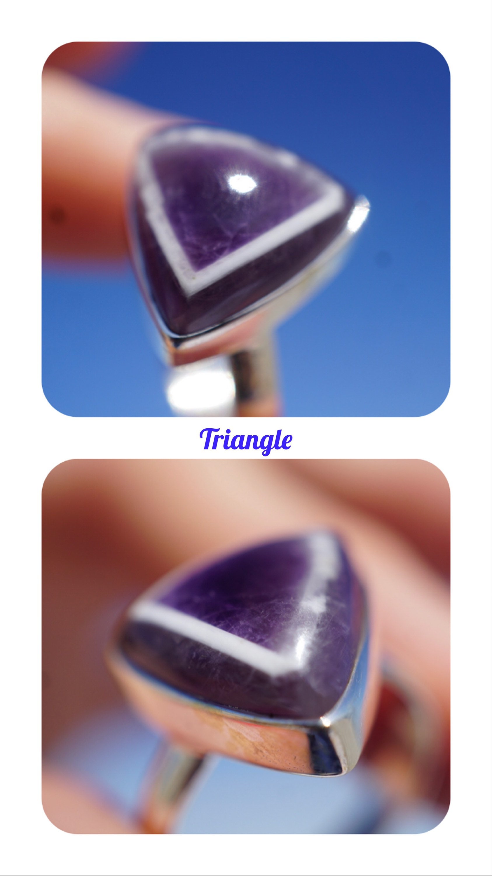 Purple AMETHYST Ring Size 6 7 7.5 Sterling 925 Silver Etsy UK