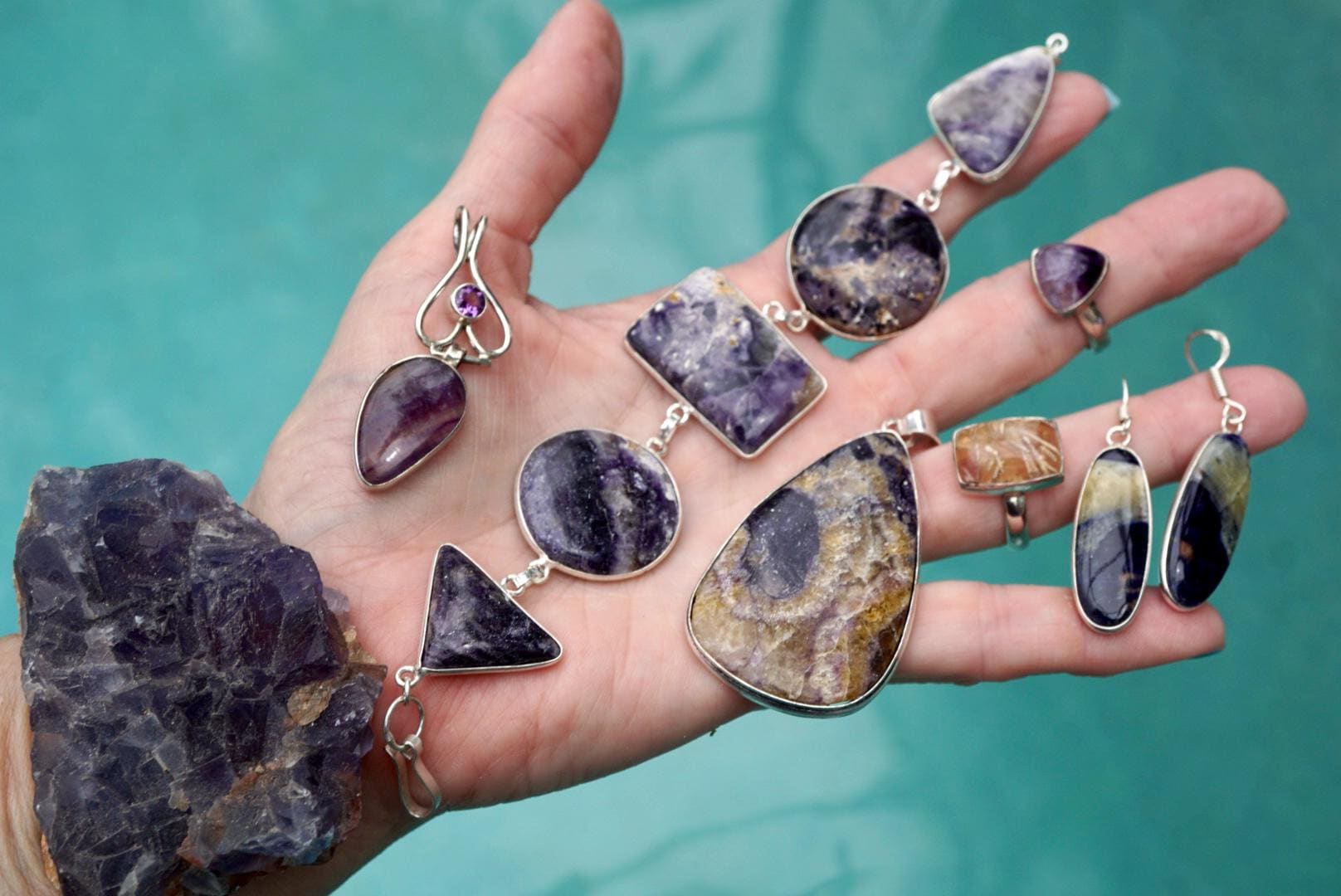 Blue john fluorite - Etsy 日本