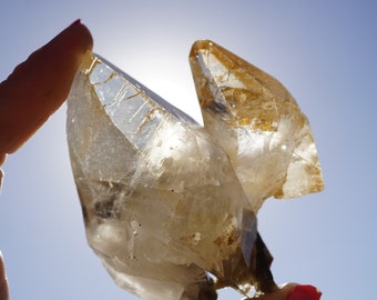 Raw Honey Orange CALCITE Stellar Beam - Honey Calcite Crystal from TN - Dog tooth Calcite - Also a Macramé Necklace ~ Healing Crystal