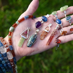 Raw Blue, Orange, Green and Black Kyanite Pendants Beaded Blue Kyanite Necklace Dragon 925 Sterling Silver - Healing Crystals L46
