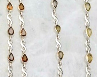 TOURMALINE bracelet - Green, Yellow, and Pink Tourmaline - This Healing Crystal can replace negative energy with LOVE