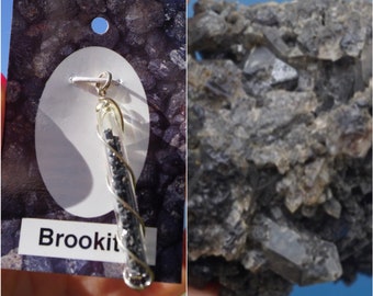 Raw Brookite Stone from Magnet Cave ~ Brookite Cluster ~ Brookite in Quartz ~ High Chakra awakening Synergy Stone