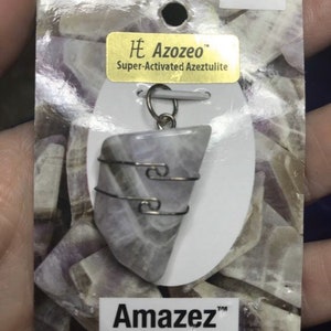 Polished Amazez Pendant~Type of Amethyst~Crystal Wire Wrap~925 Silver Wire ~This Healing Crystal can Stimulates Intuitive Gifts HAZA207