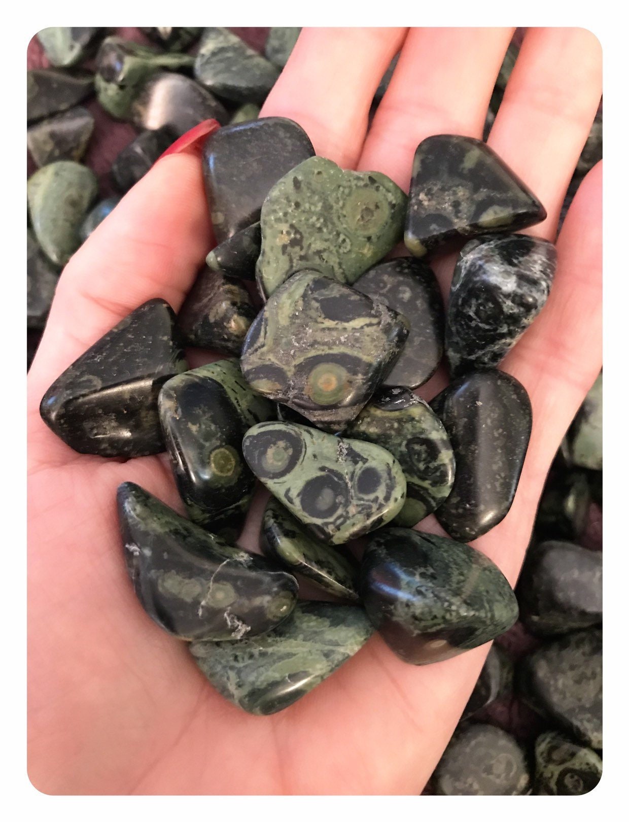 Craft Supplies & Tools Green KAMBABA JASPER Bracelet aka Nebula