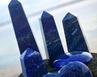 LAPIS LAZULZI From the Pharaohs Mine in Afghanistan - Lapis Sphere, Lapis Tower, Lapis Heart  Healing Crystal