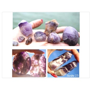 Getrommelter und roher Auralit 23 und Hearts-Points aus Kanada ~ Echter Auralit 23 ~ Viele Größen Starke Heilende Kristall 23 Mineralien L152
