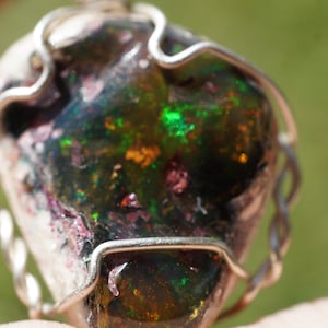 Mexican FIRE AGATE Pendant - Orange Fire Agate Heart ~ 925 Sterling Silver or Stainless Steal ~ Healing Crystal contains Iron L28