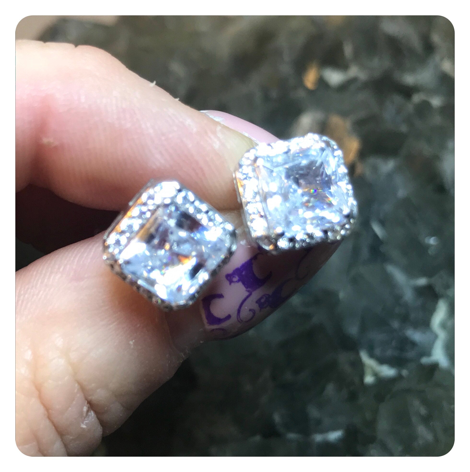 Better Than Diamond >> Faceted Herkimer Diamond Princess Halo Brilliant Cut 3 Tw Carat Better Than Diamond >> Faceted Herkimer Diamond Princess Halo Brilliant Cut 3 Tw Carat