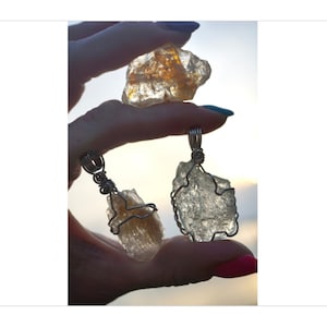 Genuine PHENACITE Specimen or Penacite Pendant ~ Phenacite Earrings Crystal Vial Pendant 100% Natural Phenacite Vial Spiraled 925 Silver L22