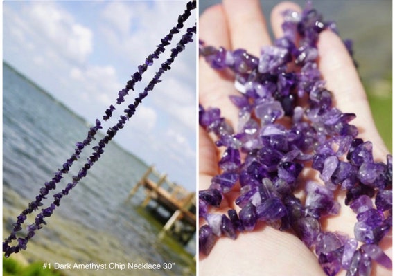 Vintage Purple AMETHYST Chip Necklace from Brazil… - image 4