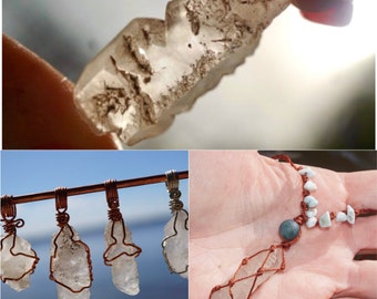 Raw NIRVANA QUARTZ Crystals ~ Nirvana Pendant 925 Silver - Contains Lithium ~  Many Styles ~ Healing Crystal contains Lithium