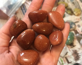 Tumbled GOLDSTONE Crystal -  3/4 - 1 inch Medium Size - Healing Crystal