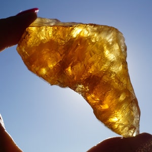 Rough Honey Orange CALCITE Specimen - Optical Calcite Crystal 3 sizes 20-80 grams - Healing Crystal