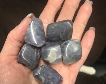 Tumbled IOLITE Crystal - Medium or Large Size - This Healing Crystal can enhance mediumship & raise your frequency