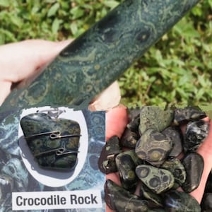 KAMBABA JASPER Stone Rough, Tumbled, Pendant (aka: Nebula & Crocodile Rock)  - Healing Crystal