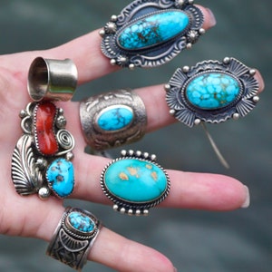 Vintage TURQUOISE Navajo Jewelry Golden Hills Mine Lavender Turquoise ...