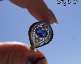 Evil Eye Ring Kit - Many Sizes - Dragon Eye - Eye of Horus - intention to protect from Negative Energies - Includes Instructions