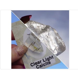 Raw Clear CALCITE Crystal - All Sizes - White Light Calcite Pendant - Optical Calcite - This Healing Crystal with Clarity