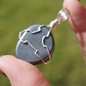 HEMATITE Wrapped with 925 Silver Wire Pendant - Healing Crystal