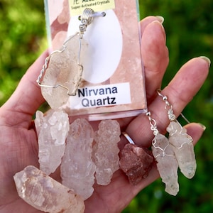 Raw NIRVANA QUARTZ Crystals ~ Nirvana Pendant 925 Silver - Contains Lithium ~  Many Styles ~ Healing Crystal contains Lithium L281