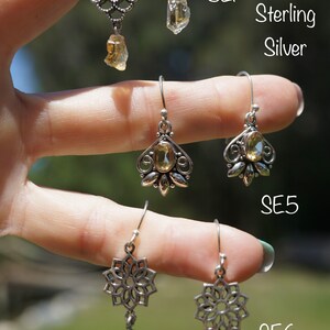 Faceted Citrine Earrings 925 Sterling Silver Citrine Jewelry Healing Crystal image 3