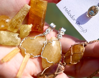 Yellow Heliodor Crystal a Golden Beryl from Namibia for Confidence Joy and Manifestation in Loose Stones and Jewelry L76