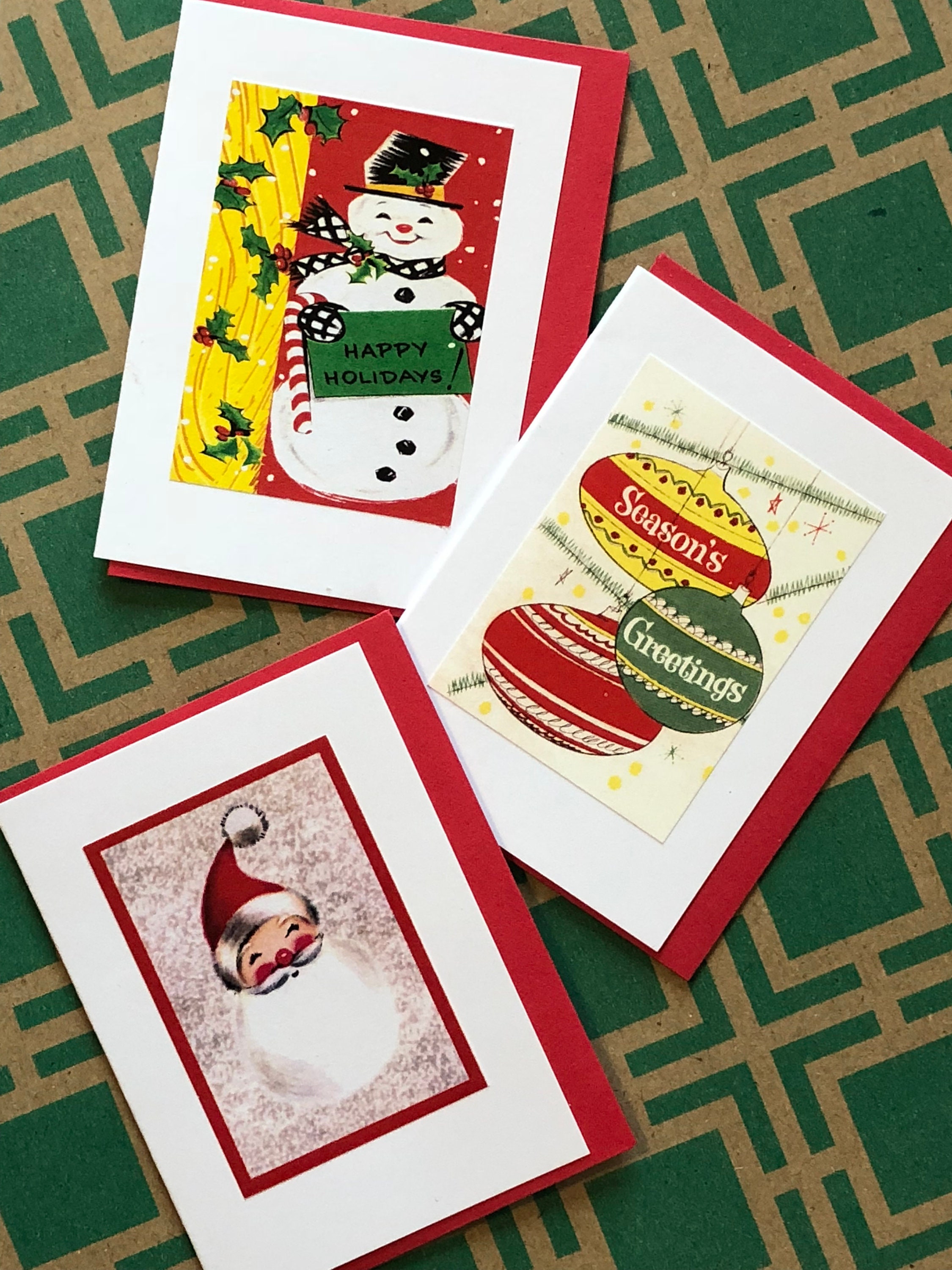 Holiday Cards Hand Made Gift Enclosure Cards S/6 Holiday Etsy