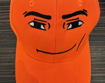 Gorra de chico con cara naranja neón o gorra personalizada ajustable rosa neón
