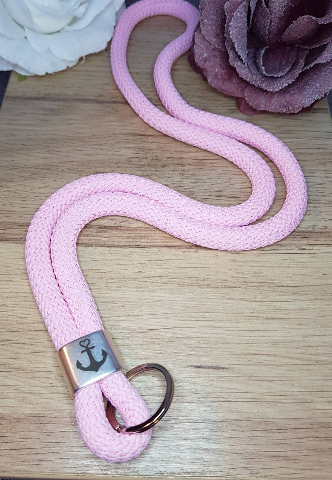 Schlüsselband Schlüsselanhänger für den Hals zum umhängen rosa Etsy.de