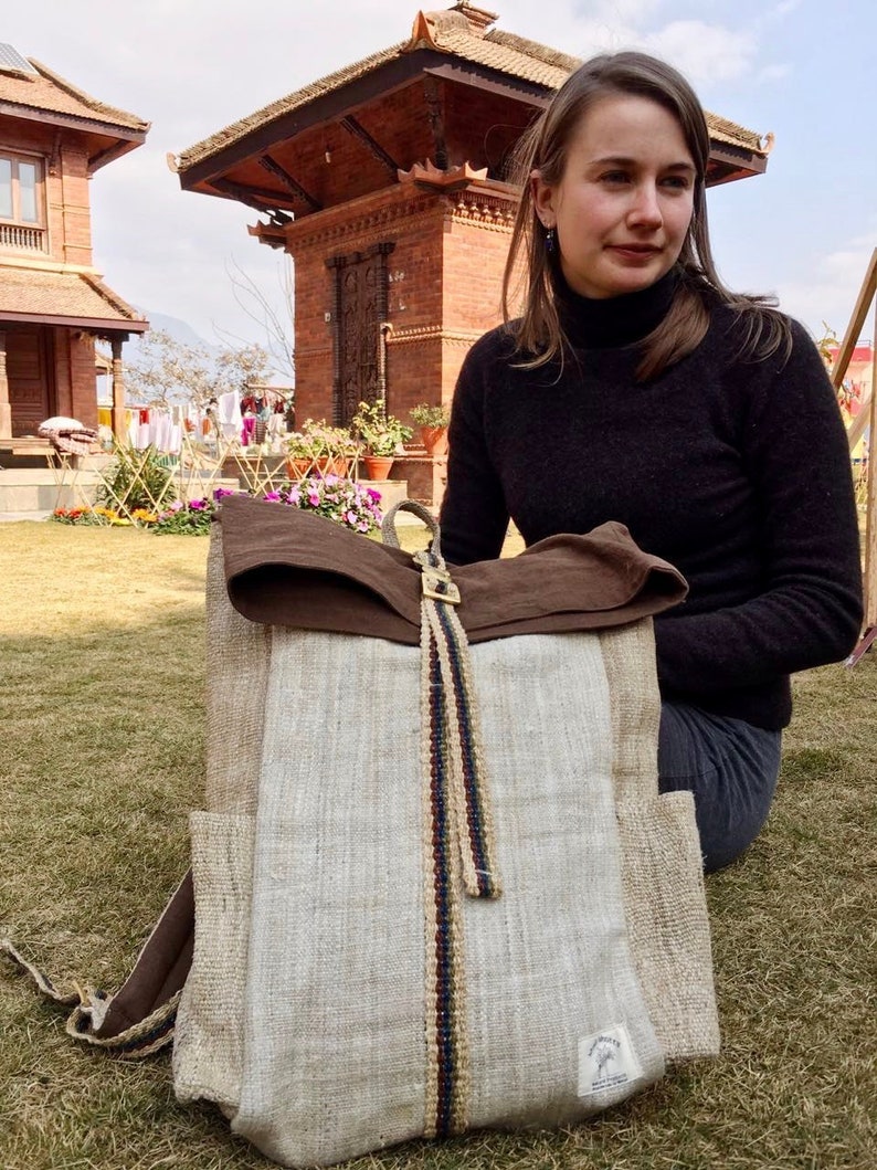 Handmade Wild Hemp Backpack Acacia Brown