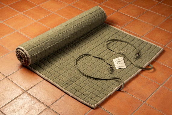 Organic Cotton Yoga Mat Natural, Hand Weaved and Fair Trade Yoga