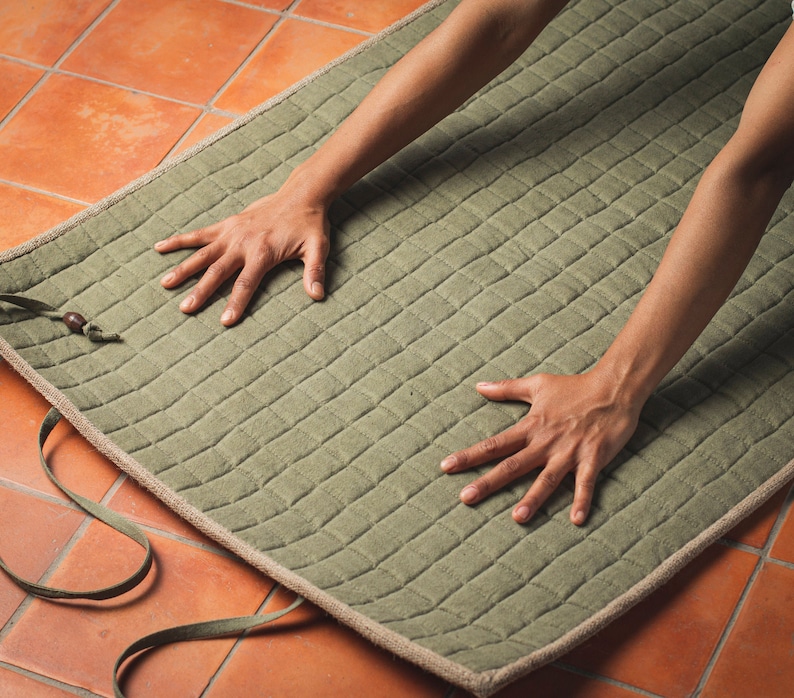 Wild Hemp Yoga Mat. 100% Handmade, Eco Friendly, Natural and Biodegradable. Naturally Rubber & Latex Free