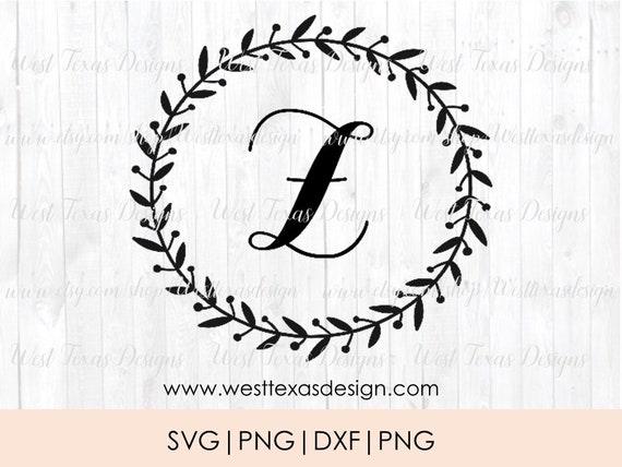 Download Monogram Wreath Letter Z Farmhouse Styleletter Wreath Etsy
