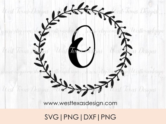 Download Monogram Wreath Letter O Farmhouse Styleletter Wreath Etsy