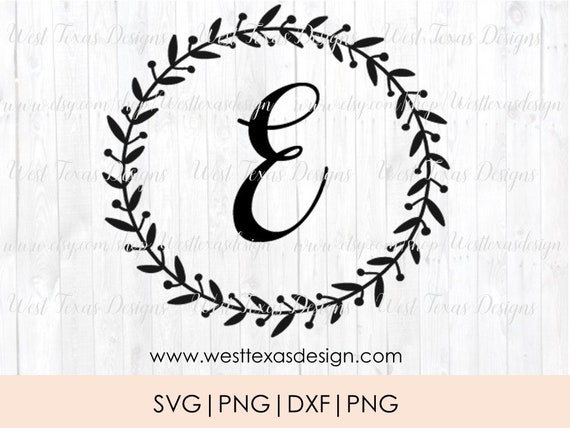 Download Monogram Wreath Letter Efarmhouse Styleletter Wreath Etsy