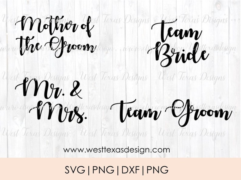 Wedding bundle 17 SVG PNG files junior bridesmaid,team bride bride,groom,flower girl,mother of the groom,mother of the bride bridesmaid