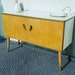 Mid-century sideboard upcycled, Scandinavian sideboard / buffet / console table, vintage tv stand, compass feet sideboard. 