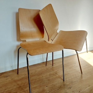 Two Dinning Chairs Ikea Gilbert Vintage, Plywood Scandinavian