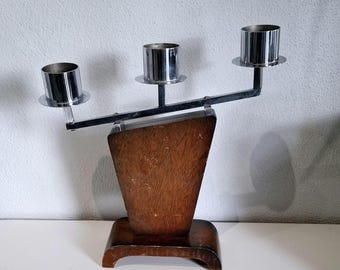 Art Deco 1930s candelabra / mcm candlestick holder