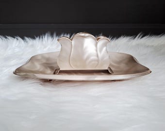 Lutz & Weis Silver Plated Napkin Holder and Tray Set
